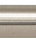 Close-up of Telescoping Drapery Curtain Rod Set With End Cap Design 1 Inch Pole Adjustable From 72 To 144 Inches Brushed Nickel Finish