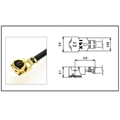 8 Pack IPEX 2.4G WiFi Antenna For Drone Image Transmission Omnidirectional Copper Tube Receiver 3dBi Gold Plated Head 50 Ohm