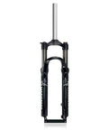 26 Inch Mountain Bike Front Suspension Fork Ride-Ready 100mm Travel, Mechanical Lockout, 9mm Quick Release, Black Gray, front view