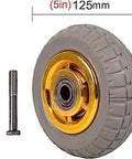 Heavy Duty 125Mm Rubber Swivel Caster Wheels With Brakes Set Of Four For Furniture And Cart Mobility featuring a 125mm tire and 50mm width.