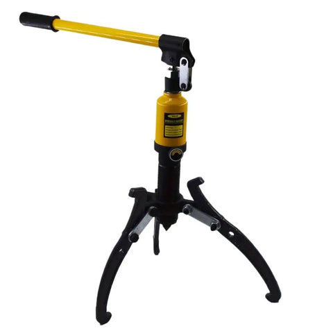 Heavy Duty Five Ton Hydraulic Gear Puller With Tough Swappable Two And Three Jaw Bars For No Bull Wheel Bearing Extraction and Reliable Shaft Separation.