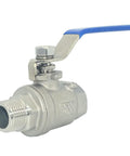 1/2 in VARMHUS full-port ball valve, S304 stainless steel, blue lever
