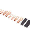 Massive 260 Piece Heat Shrink Tube Kit With Copper Ring Terminals And AWG Wire Connectors Electric Crimp Assortment For Pro DIY Fixes copper ring terminals and heat shrink tubes