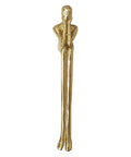 Brass Thinker Shape Cabinet Pulls Gold Finish Artful Abstract Drawer Handles For Cabinets And Furniture 146x27x32mm