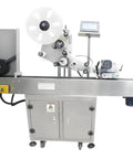 Top Tier Slick Automatic Labeling Machine For Cardboard Cartons With Hella Smooth High Capacity Packaging Functions and Badass Industrial Heavy Duty Reliability in red and silver.