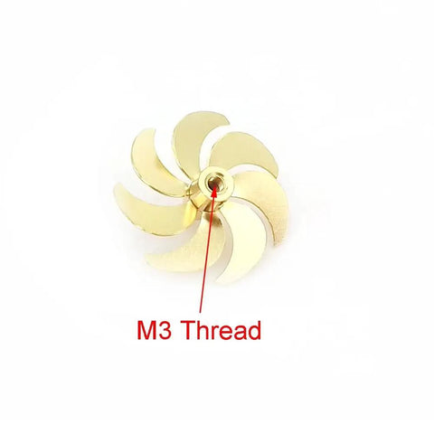 Beefed-Up Copper 7-Blade M3 30mm Propeller For RC Boats Realistic Scale Marine Vessel For Aircraft Carrier Submarine Models