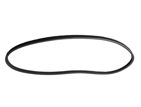 High Performance Replacement Drive Belt For JET JWL-1220 Wood Lathe Built Like A Tank Poly V Ribbed Rubber Belt shown flat.