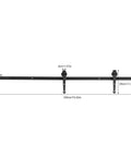 6-Foot Sliding Barn Door Roller Track Kit With Carbon Steel Hardware And POM Rollers For Smooth Quiet Movement, Closet And Cabinet Door Hardware