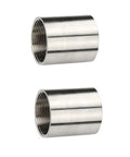 Bang For Your Buck 304 Stainless Steel Cast Pipe Coupling Fitting 1 Inch National Pipe Thread Female To Female Adapter, 2 Pack