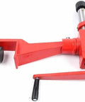 7 Inch Sheet Metal Bead Roller And Bender, Manual Hand Tool With Clip, 6 Die Sets And Gears, shown in bright red