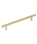7 Inch Center To Center Golden Champagne Cabinet Pulls Set Of 10, Nine And Three Eighths Inch Overall Length, Modern Bar Style