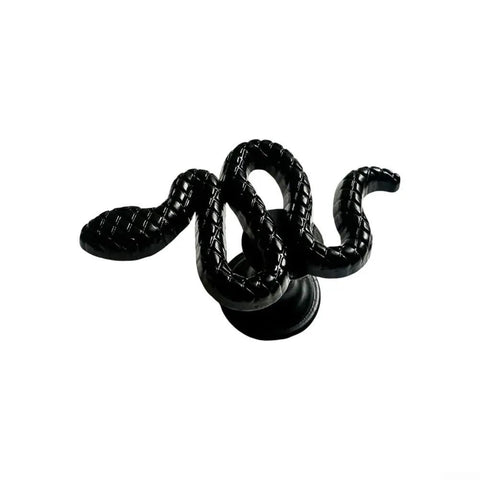 Snake Shaped Doorknob and Cabinet Knob Zinc Alloy Push Pull Door Handle for Wardrobes Nightstands and Cabinets Kid Friendly Nursery Decor Unique Playful Nature Inspired Hardware black snake knob