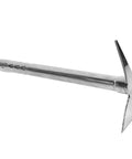 Versatile Stainless Steel Handheld Hoe Pickaxe For Planting And Weeding with durable handle, angled view of lightweight garden tool.