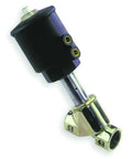 Bronze Body Air And Water Pilot Operated Angle Valve Two Way Normally Closed Workhorse Valve With One And A Quarter Inch Pipe Size And One And A Quarter Inch Orifice Delivers 36 Cv Flow With PTFE Sealing, angled view