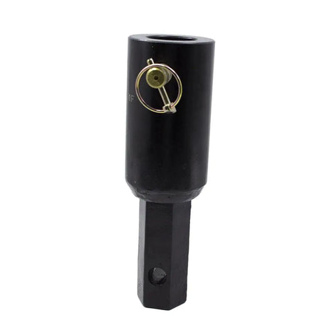 Heavy Duty 2 Inch Round Female To 2 Inch Hex Male Auger Shaft Adapter Bit Converter Bolt Pin Attachment Pro Grade