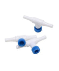 Easy Install No Fuss Aquarium Air Flow Control Valve Single Way Regulator For 3/16 Inch ID Tubing, 12 Pack white and blue