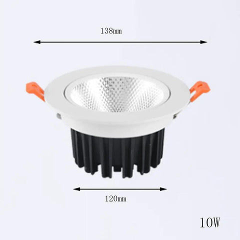 saditesdk 4 Pack Led Recessed Lighting Exhibition Hall Recess Lights Shopping Mall Aluminum Downlight 10W adjustable fixture.
