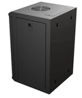 9U 10 Inch Network Server Rack Cabinet 11.8 Inch Deep Wall Mount Tempered Glass Door Black with Preassembled Setup