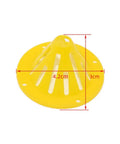 One Way Beehive Entrance Gate Cone Tool Set For Beekeeping Yellow 10 Pieces Durable Plastic showing 4.2cm and 3cm dimensions