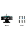 Ultra Lightweight Brushless Motor For 3.5 To 5 Inch FPV Drones 1804 2450KV Or 3450KV With Screw Accessories displayed with screws