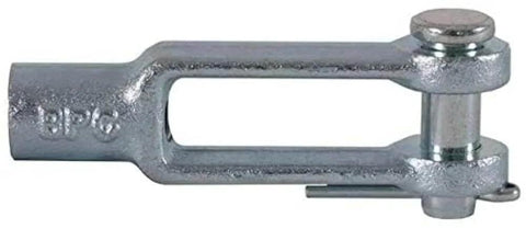 Three Eighths Inch Clevis With Pin And Cotter Pin Kit Zinc Plated For Pivot Point Linkages On Air Cylinders Shafts And Rods