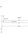 Technical drawing of 9V Battery Replacement Eliminator Kit for Smoke Detectors Fire Alarms Carbon Monoxide Detectors.