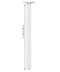 Side view of a metal rail with dimensions 21.9 cm x 1.7 cm for Heavy Duty Adjustable Bed Rail Guard Hardware With Smooth Lifting Tracks.