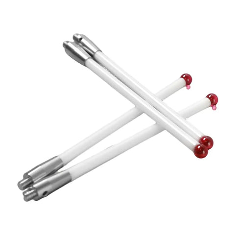 CMM Touch Probe Stylus With M4 Thread, Ceramic Stem, And Ruby Ball Tip For Ultra Precise Metrology Replacement For Renishaw A-5000-3712 Compatible Heads, 6mm shaft, shown with M4 threads and ruby tips