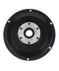 Built Tough Aluminum Alloy E Bike Motor Side Cover With Six Hole Disc Brake Compatible Hub End Cap Plus Reliable 6003 Bearing Kit For Heavy Duty Electric Bicycle Conversion Mods That Hold Up Real Good, black circular cover with disc brake fitting.