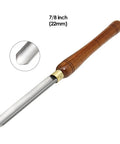 Top Shelf Wood Turning Roughing Gouge Kit Dead Nuts Sharp Carbide Tipped Lathe Chisel Heavy Duty for Hog Wild Stock Removal and Clean Spindle Planing Daily 7/8 inch gouge with walnut grip.
