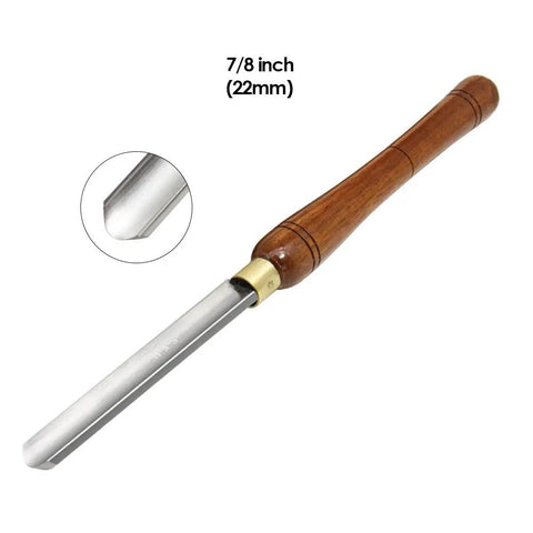 Top Shelf Wood Turning Roughing Gouge Kit Dead Nuts Sharp Carbide Tipped Lathe Chisel Heavy Duty for Hog Wild Stock Removal and Clean Spindle Planing Daily 7/8 inch gouge with walnut grip.