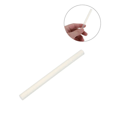 Mini 4 Inch Hot Glue Sticks Set For Crafting And Repairs, Quick Adhesion And Fast Melting, Works On Fabric Plastic Wood Metal, Resin Projects And Scrapbooking, Multi Temperature Use, 50 Piece Pack, 4-inch glue stick held in hand
