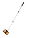 Glaeptio Dual 4in Rolling Measuring Wheel Accurate Distance Tool 0 to with yellow wheels and silver handle for measuring