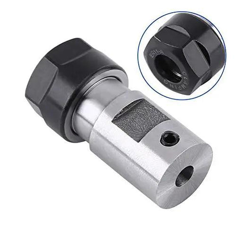 5mm CNC Metal Mill Spindle Collet Holder with Straight Shank and Clamping Nut in Balanced Steel Design for Precision Milling