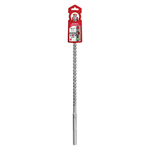 Rebar Demon SDS Max 4 Cutter Full Carbide Head Hammer Drill Bit With Tri Metal Fusion Welding, 5/8" x 21" and 16" working length