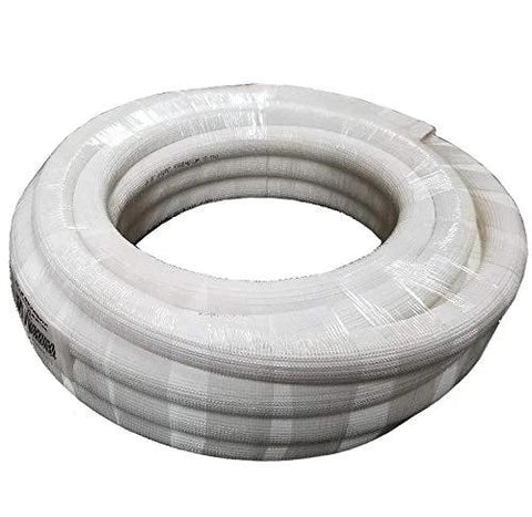 1/4 in insulated copper coil line, white foam insulation, 25 ft length, Amazon brand