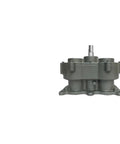 Aluminum Die Cast Gearbox Reducer For Ice Cream Machines Repair Parts No Fuss Install Heavy Duty Power Transfer Box Durable Housing For Long Lasting Daily Use For Smooth Operation And Easy Maintenance, aluminum housing, front view