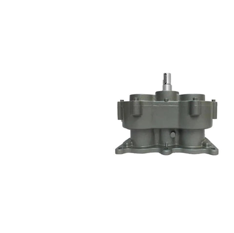 Aluminum Die Cast Gearbox Reducer For Ice Cream Machines Repair Parts No Fuss Install Heavy Duty Power Transfer Box Durable Housing For Long Lasting Daily Use For Smooth Operation And Easy Maintenance, aluminum housing, front view