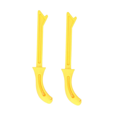 Pro Grade Woodworking Push Sticks Set For Table Saws And Planers, Bright Yellow Plastic Push Rods Feeder, Comfortable Grip, Two Pieces