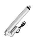 8 Inch Stroke 12V Electric Linear Actuator, 225lbs Load Capacity, 10mm/s Travel, IP55 Waterproof, Silver Aluminum