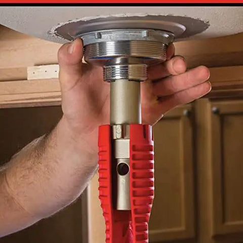 Using No Fuss Under Sink Faucet Install And Removal Wrench With 6 Sided Cube Insert for installation under a sink
