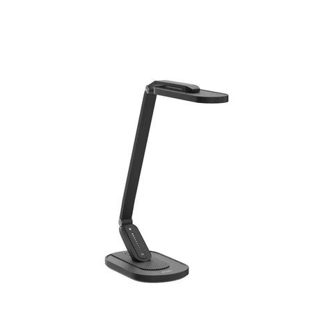 Black LED Desk Lamp With Eye Caring Light 72 LEDs 9 Brightness Levels 5 Color Modes USB Charging Touch Control And Memory 10W