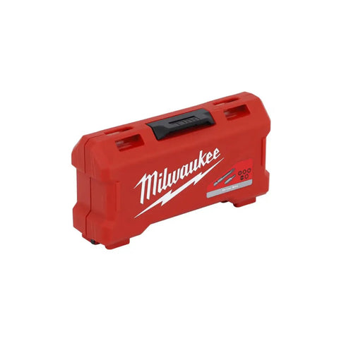 Red carrying case for 42 Piece Pro Grade Driver Bit Set With Magnetic Drive Guide And Forged Tips For Long Lasting Durability.