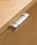 Lid Stay Torsion Soft Close Hinges Pair of 2 Rustic Bronze 60 Pound Lid Support for Cabinets Holds Open at 90 Degrees and Smoothly Closes Heavy Duty Go To Workhorse Cabinet Hardware Rockler installed on light wood cabinet.