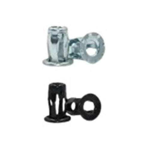 21 Piece Abrasion Resistant Petal Shape Rivet Nuts Set for Metal Surfaces Maintains Strong Clamping Under Static and Fluctuating Loads Durable Fasteners for Automotive Machinery and DIY Repairs, silver and black rivet nuts