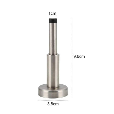 Wall Mounted Door Stop Bumper With Hydraulic Buffer Stainless Steel Low Noise Sound Dampening Protector dimensions marked