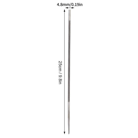 Three Sixteenth Inch Chainsaw File Set 12 Pack Pro Circular Chainsaw Sharpening Files, 4.8mm diameter, 25cm length, bearing steel