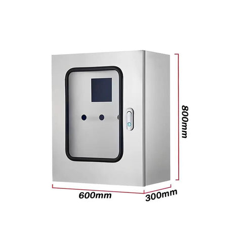 304 Stainless Steel Electrical Enclosure Junction Box With Heavy Duty Hinged Lock Indoor Outdoor Weatherproof Steel Cabinet 600x800x300mm