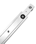 2 Piece T Track And Miter Track Jig Kit For Woodworking Table Saw Aluminum Alloy T Bar T Slider Set With 500mm Track And 450mm Bar Beveled Track Fixtures Precise Miter Gauge For Clean Cuts showing aluminum bar close-up