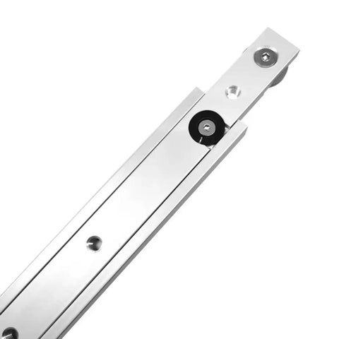 2 Piece T Track And Miter Track Jig Kit For Woodworking Table Saw Aluminum Alloy T Bar T Slider Set With 500mm Track And 450mm Bar Beveled Track Fixtures Precise Miter Gauge For Clean Cuts showing aluminum bar close-up